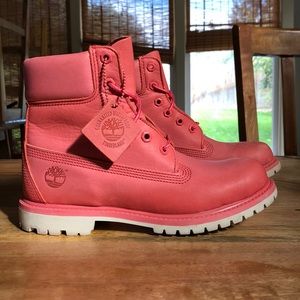 6 In Premium Spiced Coral Timberlands Size 8